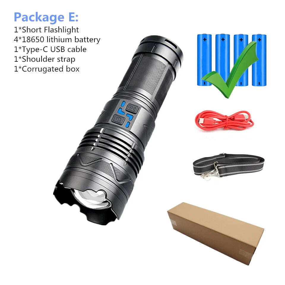 Explosive Brightness Super Bright Tactical Flashlight 100W GT60 Long Range