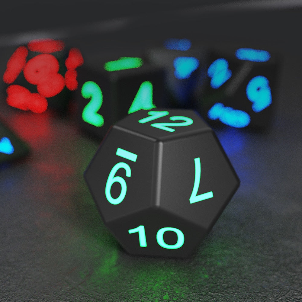 7PCS LED Light-emitting Dices Set For RPG Role Playing Table Games