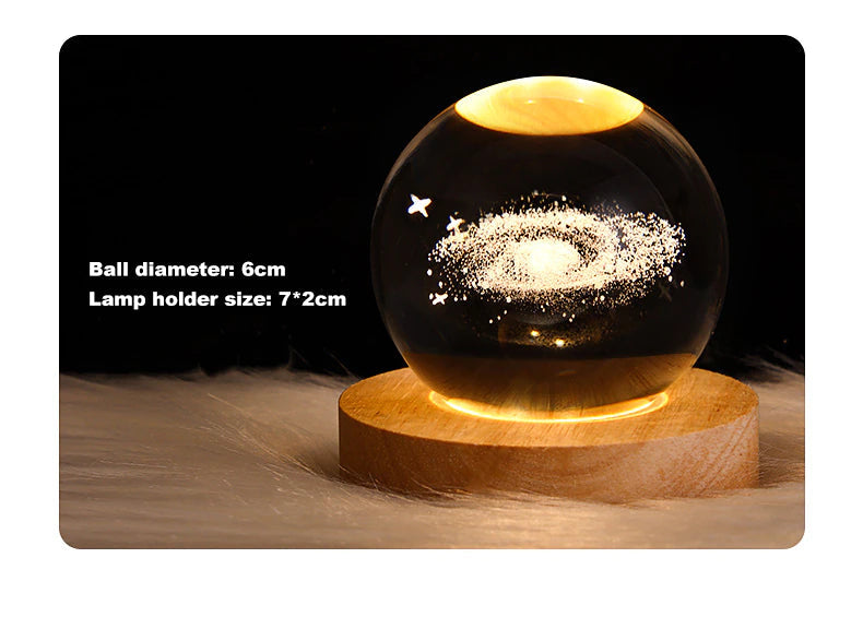 Glowing Planetary Galaxy Astronaut Crystal Ball Night Lights