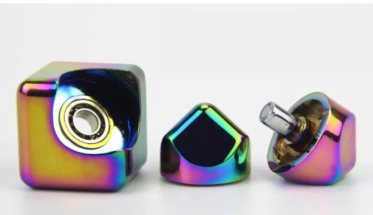 Metal Cube Fingertip Spinner Decompression Spinning Tops