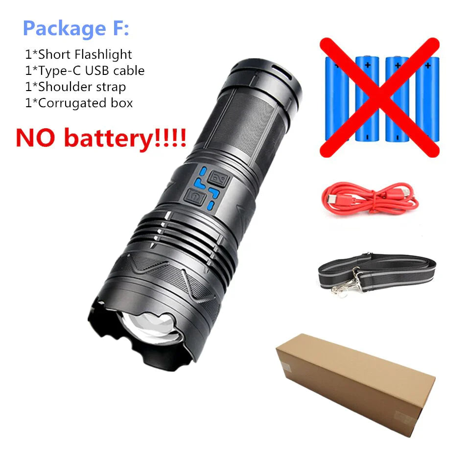 Explosive Brightness Super Bright Tactical Flashlight 100W GT60 Long Range