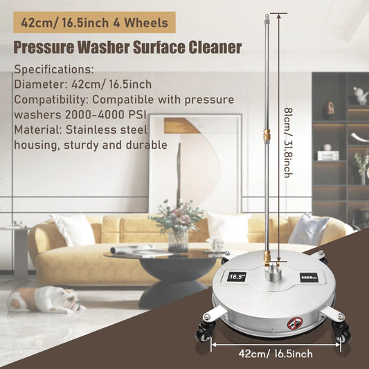 Electric Floor Cleaner Pressure Washer Surface Cleaner Stainless Steal