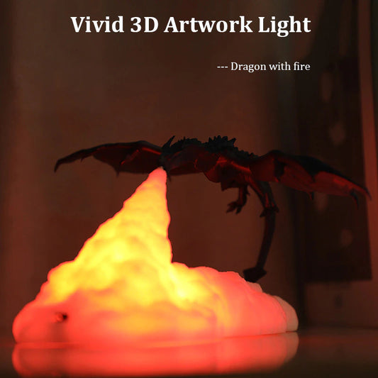 3D Printed Dragon Night Light LED Night Lamp