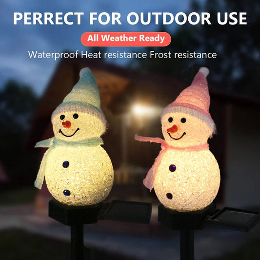 Snowman Christmas Decoration Waterproof Solar Led Light