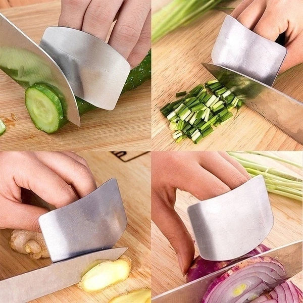 Stainless Steel Kitchen Tool Hand Finger Protector Knife Cut Slice Safe Guard