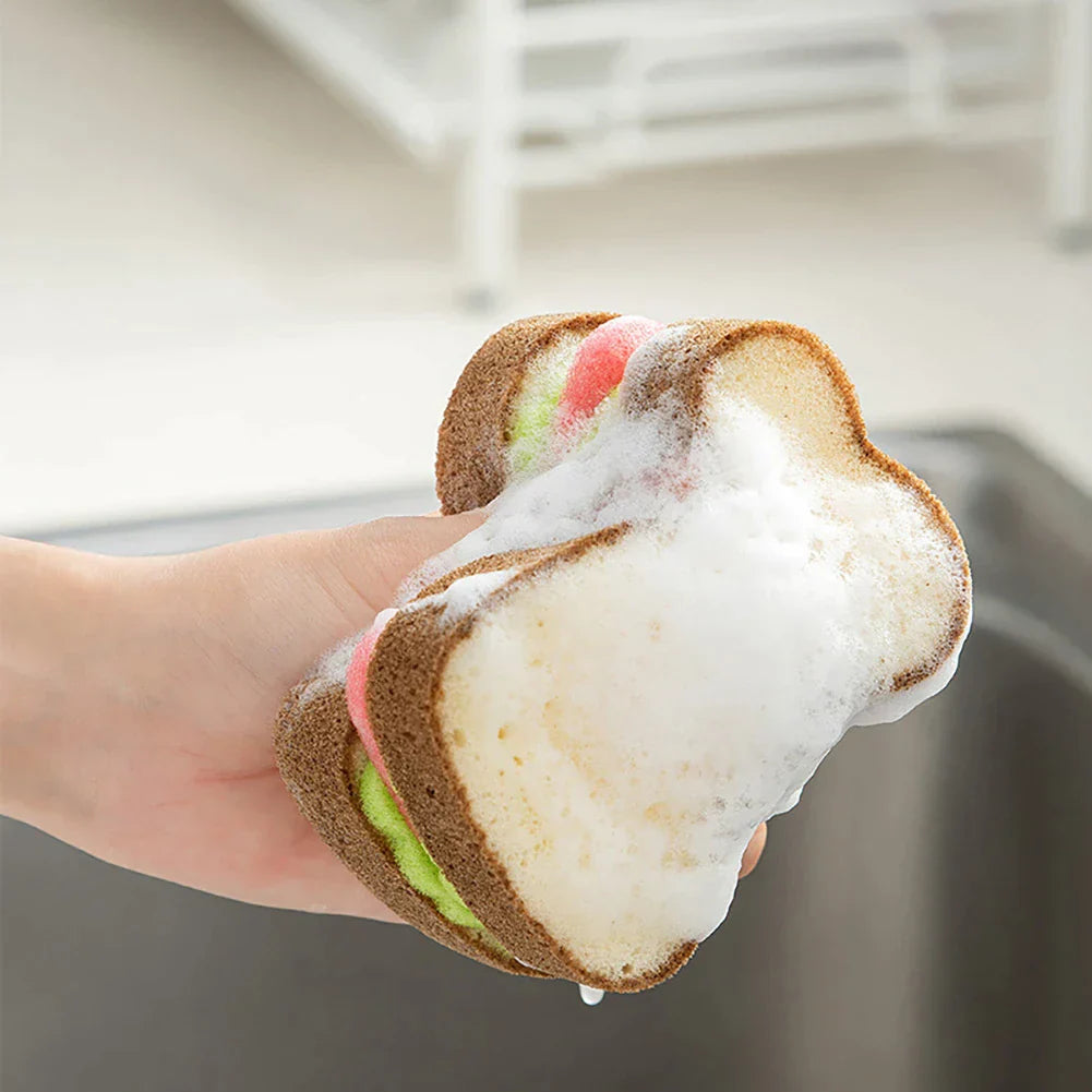 Toast Bread Shape Dish-washing Sponges