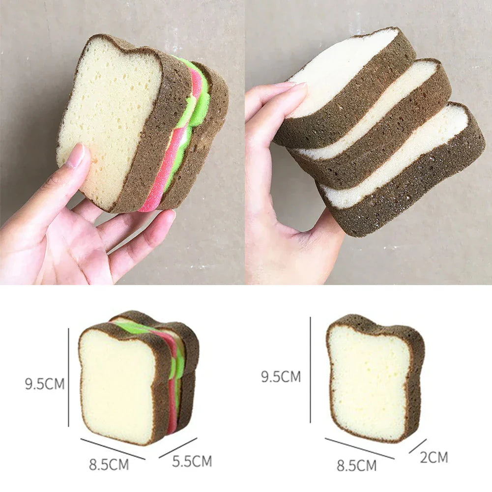 Toast Bread Shape Dish-washing Sponges