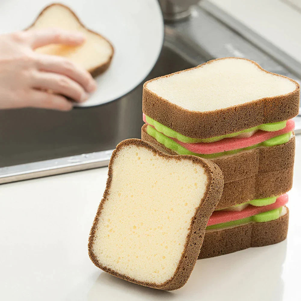 Toast Bread Shape Dish-washing Sponges