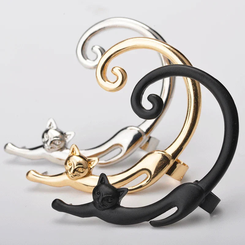 Unique Design Cute Cat Ear Cuff Earrings