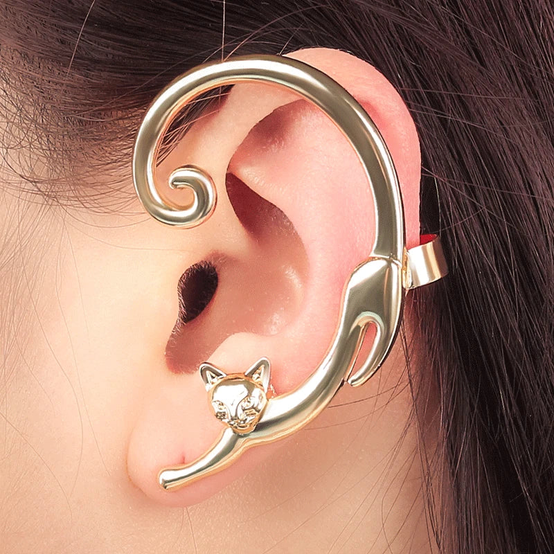 Unique Design Cute Cat Ear Cuff Earrings