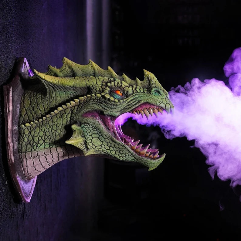 Dragon Legends Prop 3d Wall Mounted Dinosaur Smoke Light Wall