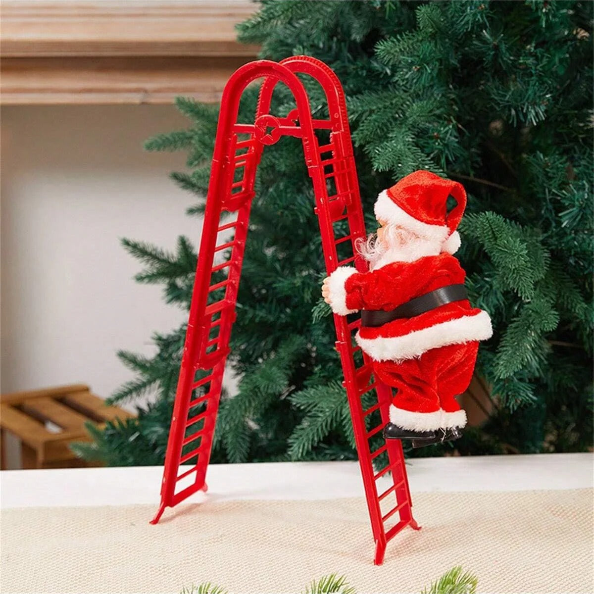 Swinging Belly and Feet Musical Climbing Santa Dancing