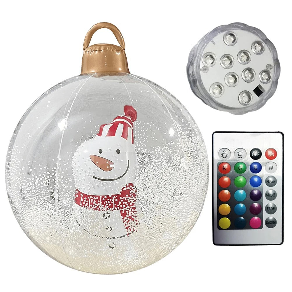 23.6 Inch Giant Inflatable Christmas Ball with LED Light