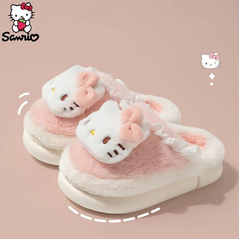 Kawaii Sanrio Cinnamoroll Slippers Kuromi My Melody Y2K Hello Kitty Shoes