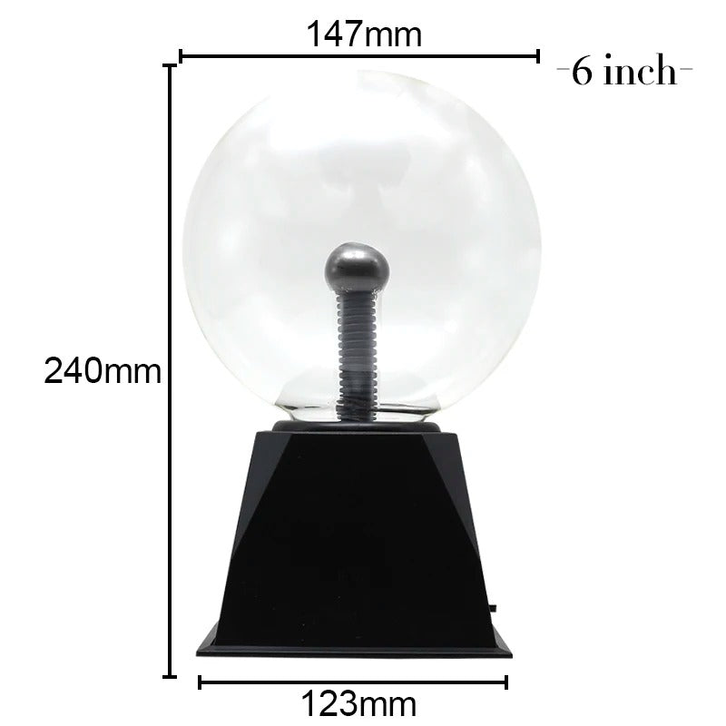 Magic Crystal Plasma Ball Lamp 3/4/5/6/8 Inch LED Night Light