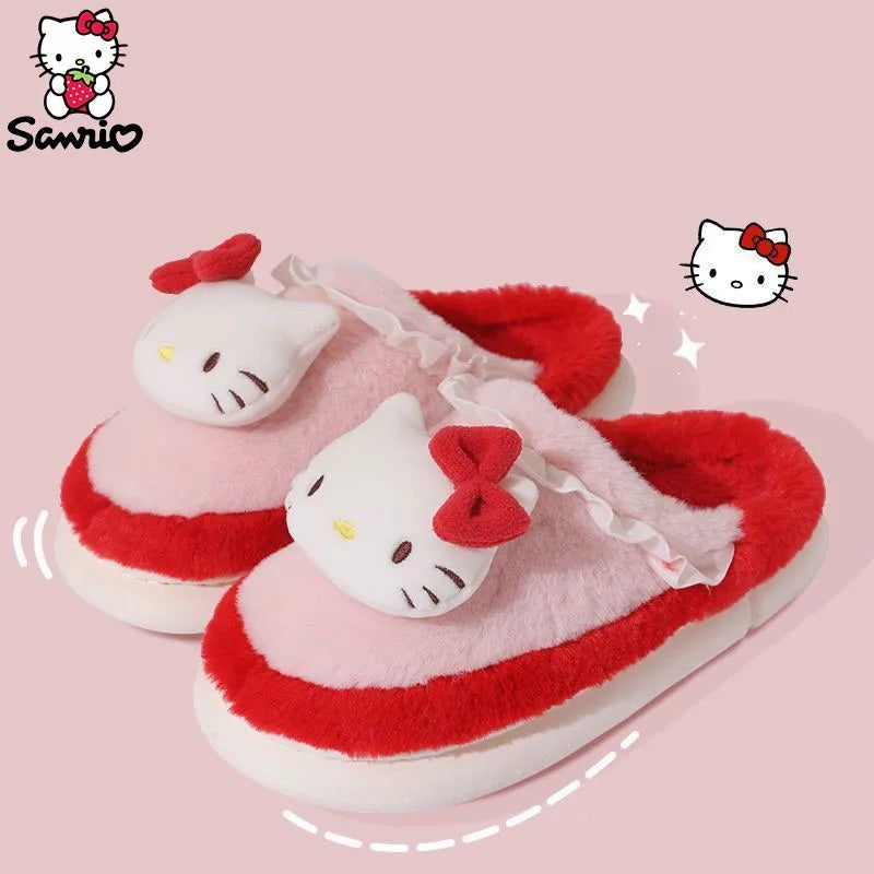 Kawaii Sanrio Cinnamoroll Slippers Kuromi My Melody Y2K Hello Kitty Shoes