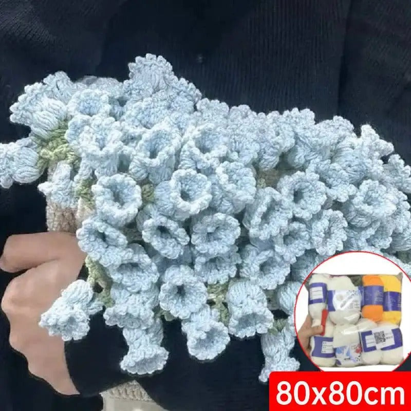 DIY Handmade Flower Crocheted Blanket Material Package Flower Bouquet