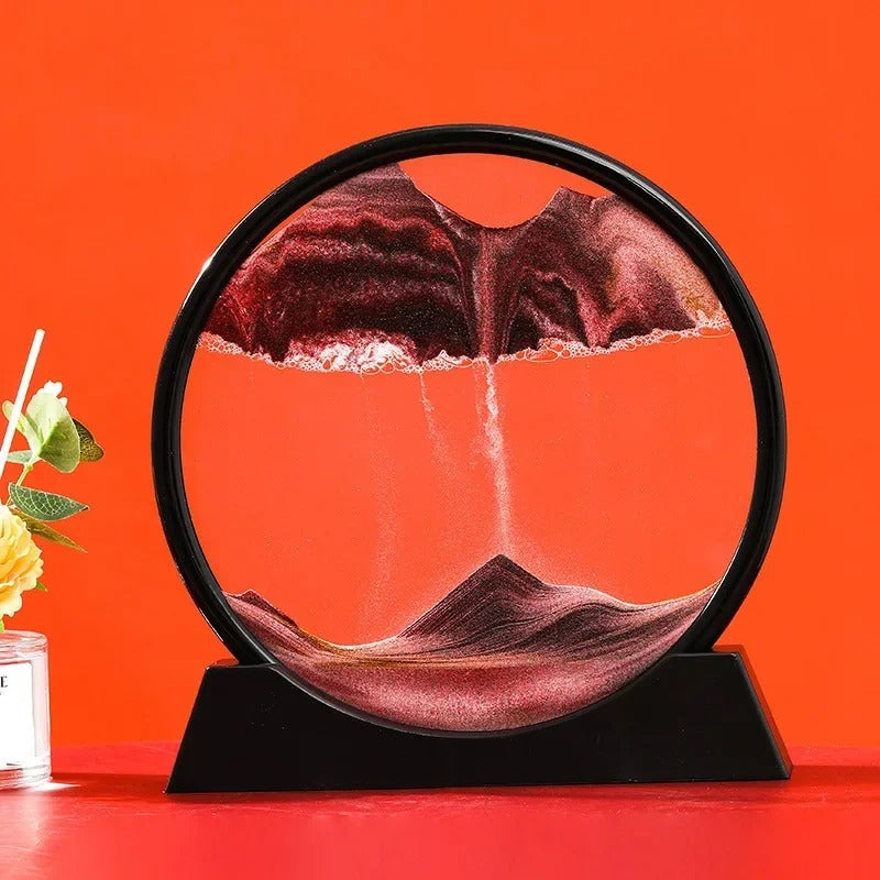 3D Moving Sand Art Nordic Creative Oranment Liquid Hourglass Flowing Sand