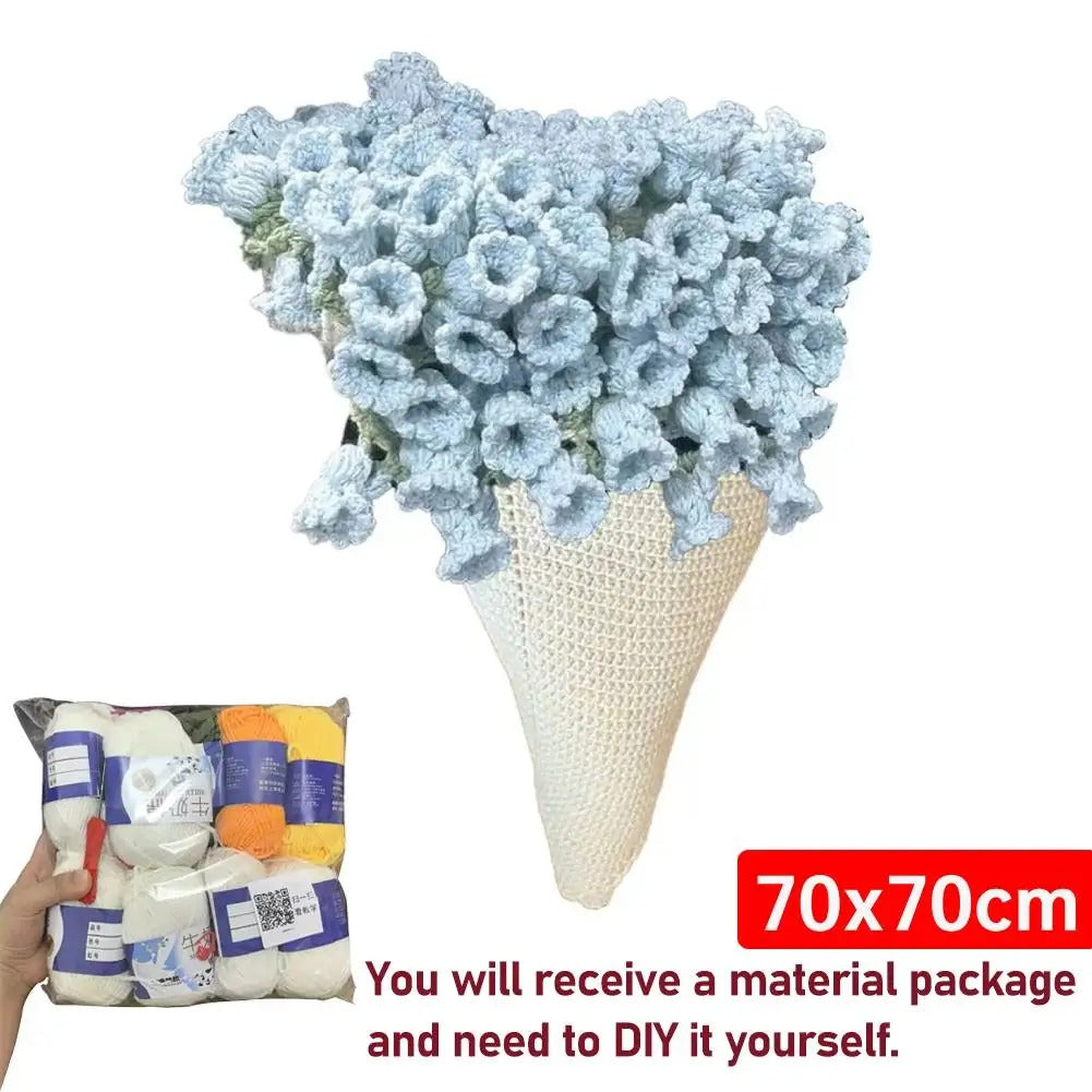DIY Handmade Flower Crocheted Blanket Material Package Flower Bouquet