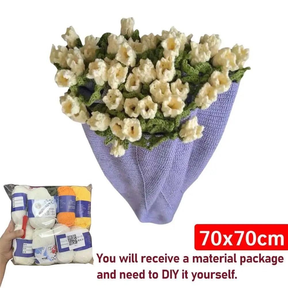 DIY Handmade Flower Crocheted Blanket Material Package Flower Bouquet