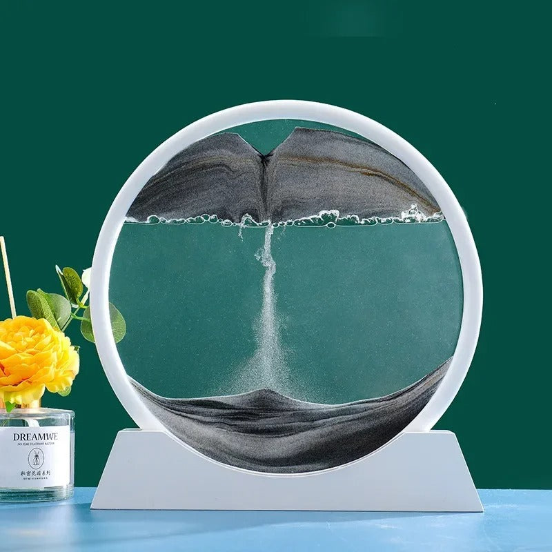 3D Moving Sand Art Nordic Creative Oranment Liquid Hourglass Flowing Sand