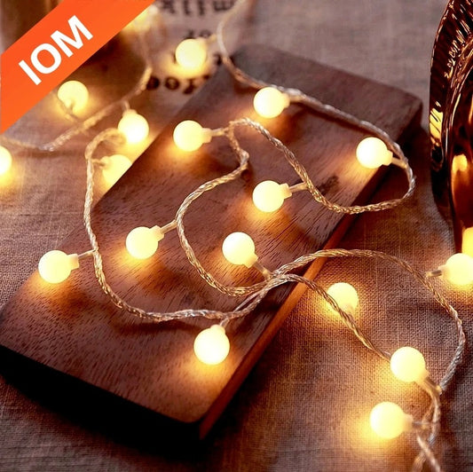 10M USB/Battery Power Ball LED String Lights