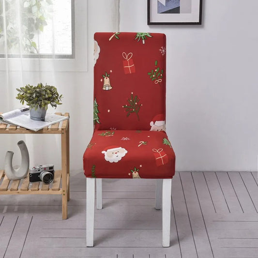 Christmas Dining Chair Covers Stretch Dining Chair Protector for Xmas Holiday