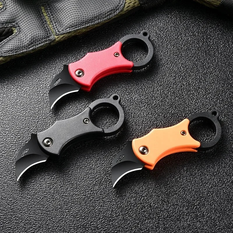 Folding Knife EDC Key Fox Claw Box Cutter Necklace Knife Camping Portable Self-defense Pocket Knife