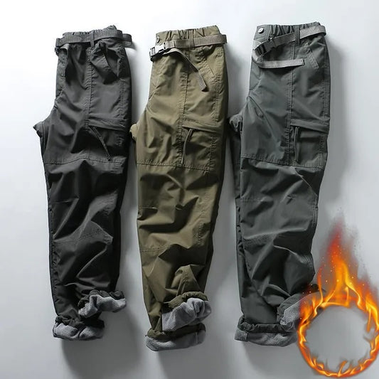 Thick Waterproof Fleece Cargo Pants