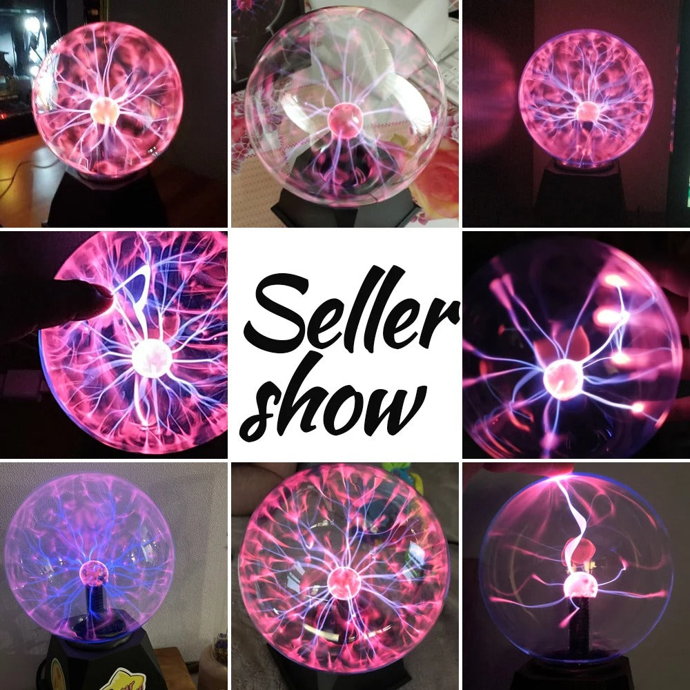 Magic Crystal Plasma Ball Lamp 3/4/5/6/8 Inch LED Night Light