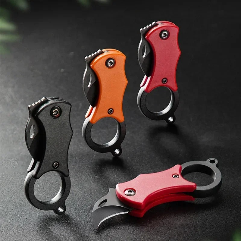 Folding Knife EDC Key Fox Claw Box Cutter Necklace Knife Camping Portable Self-defense Pocket Knife