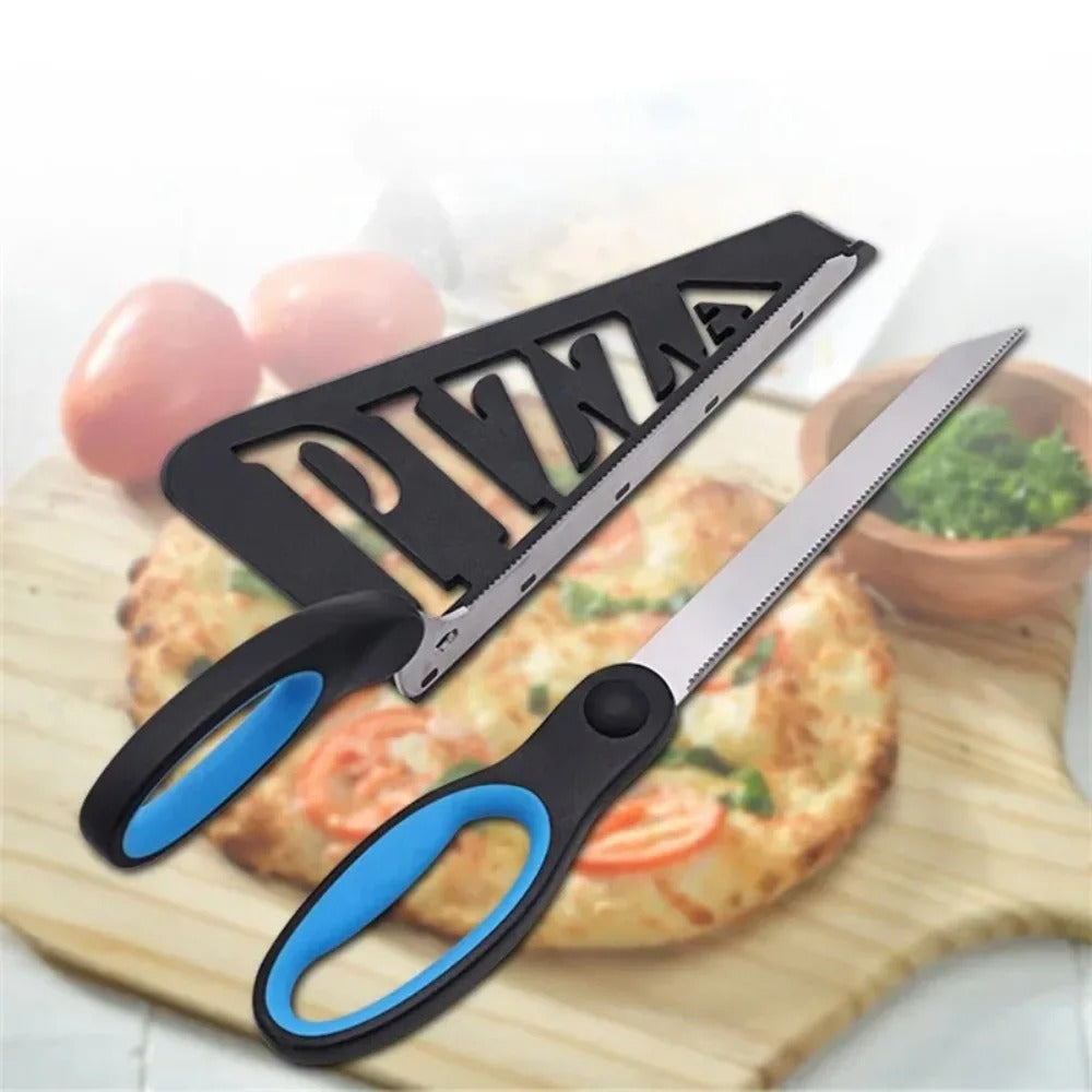 Stainless Steel Pizza Cutter Slicer Baking Tool Multi-Functional With Detachable Spatula