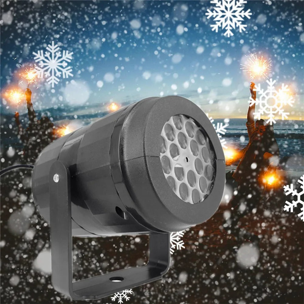 Christmas Party Lights LED Laser Snowflake Projector 4W Stage Lights Rotating