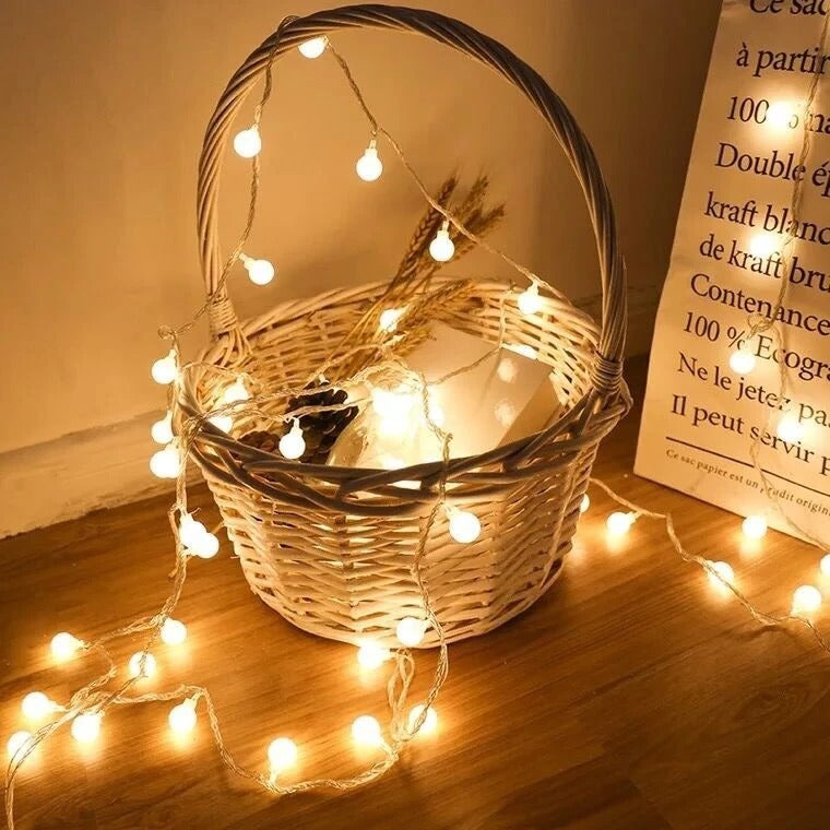 10M USB/Battery Power Ball LED String Lights