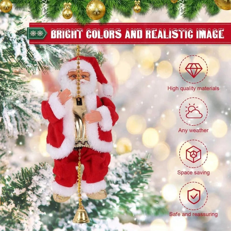 Swinging Belly and Feet Musical Climbing Santa Dancing