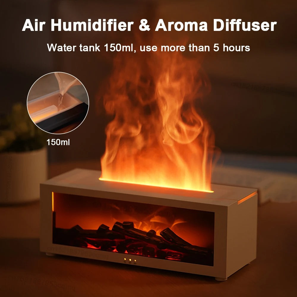 Air Aroma Humidifier Essential Oils Humidifier Flame Fragrance Diffuser
