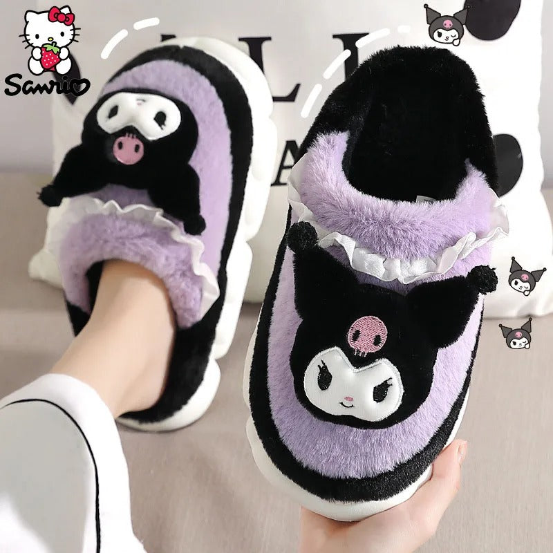 Kawaii Sanrio Cinnamoroll Slippers Kuromi My Melody Y2K Hello Kitty Shoes