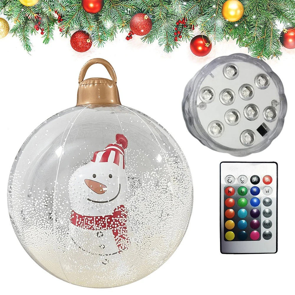 23.6 Inch Giant Inflatable Christmas Ball with LED Light