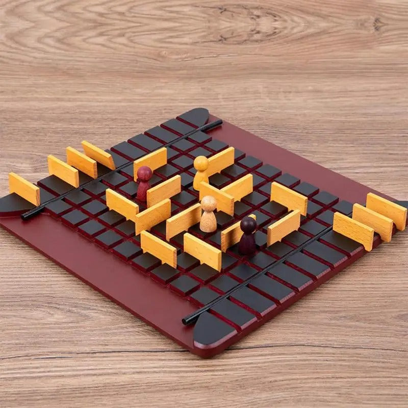 Wooden Checkers Board Game Two-Player Game