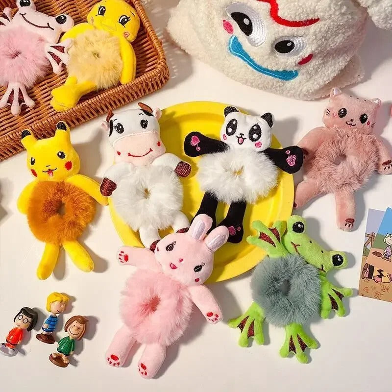 Hair Circle Girl Frog Plush