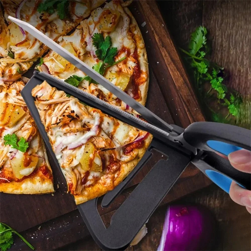 Stainless Steel Pizza Cutter Slicer Baking Tool Multi-Functional With Detachable Spatula