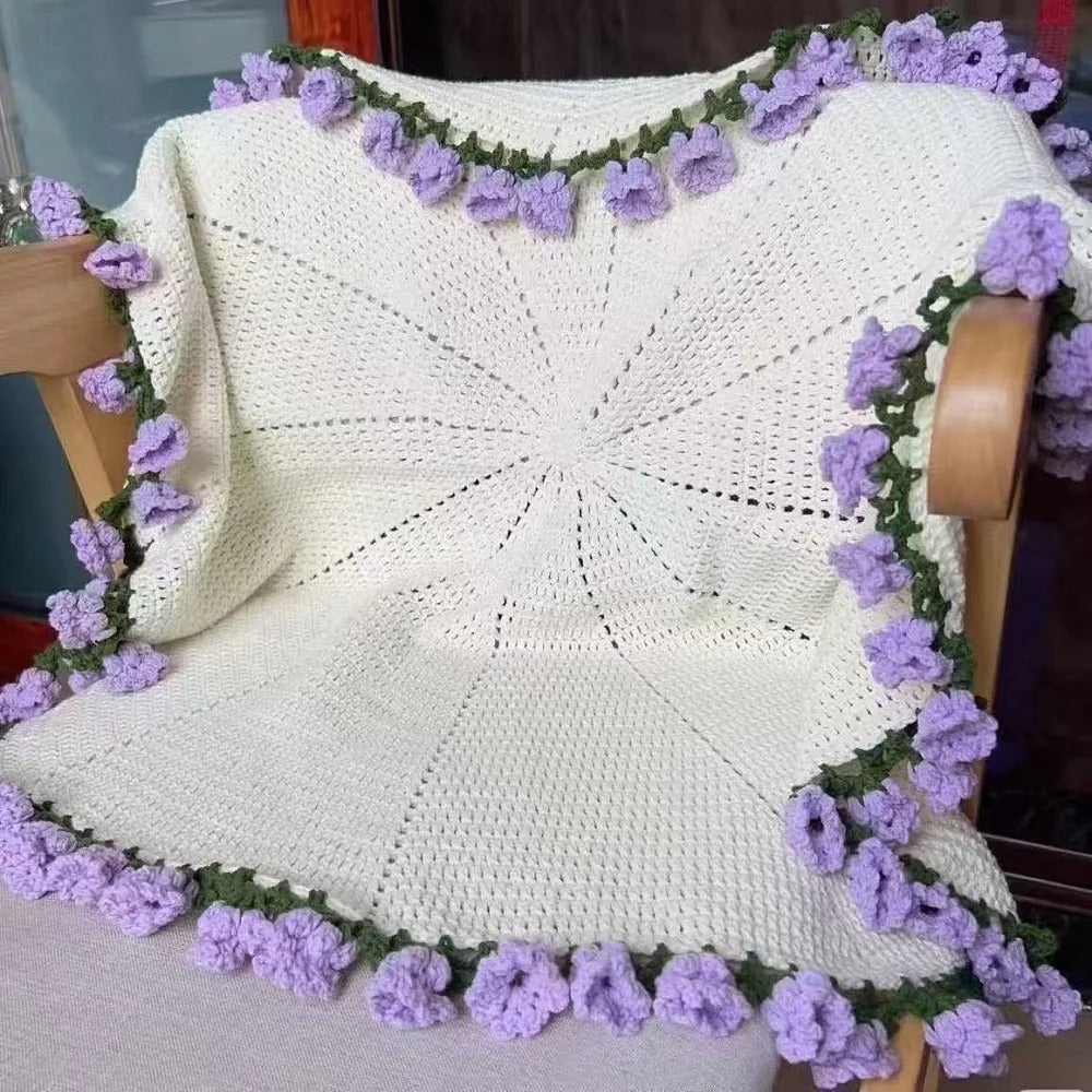 DIY Handmade Flower Crocheted Blanket Material Package Flower Bouquet
