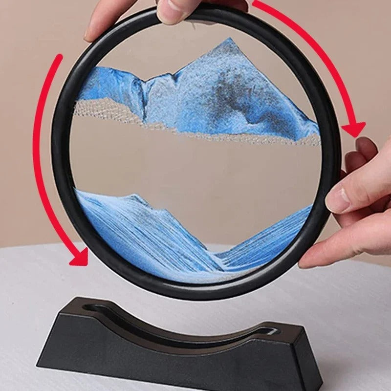 3D Moving Sand Art Nordic Creative Oranment Liquid Hourglass Flowing Sand