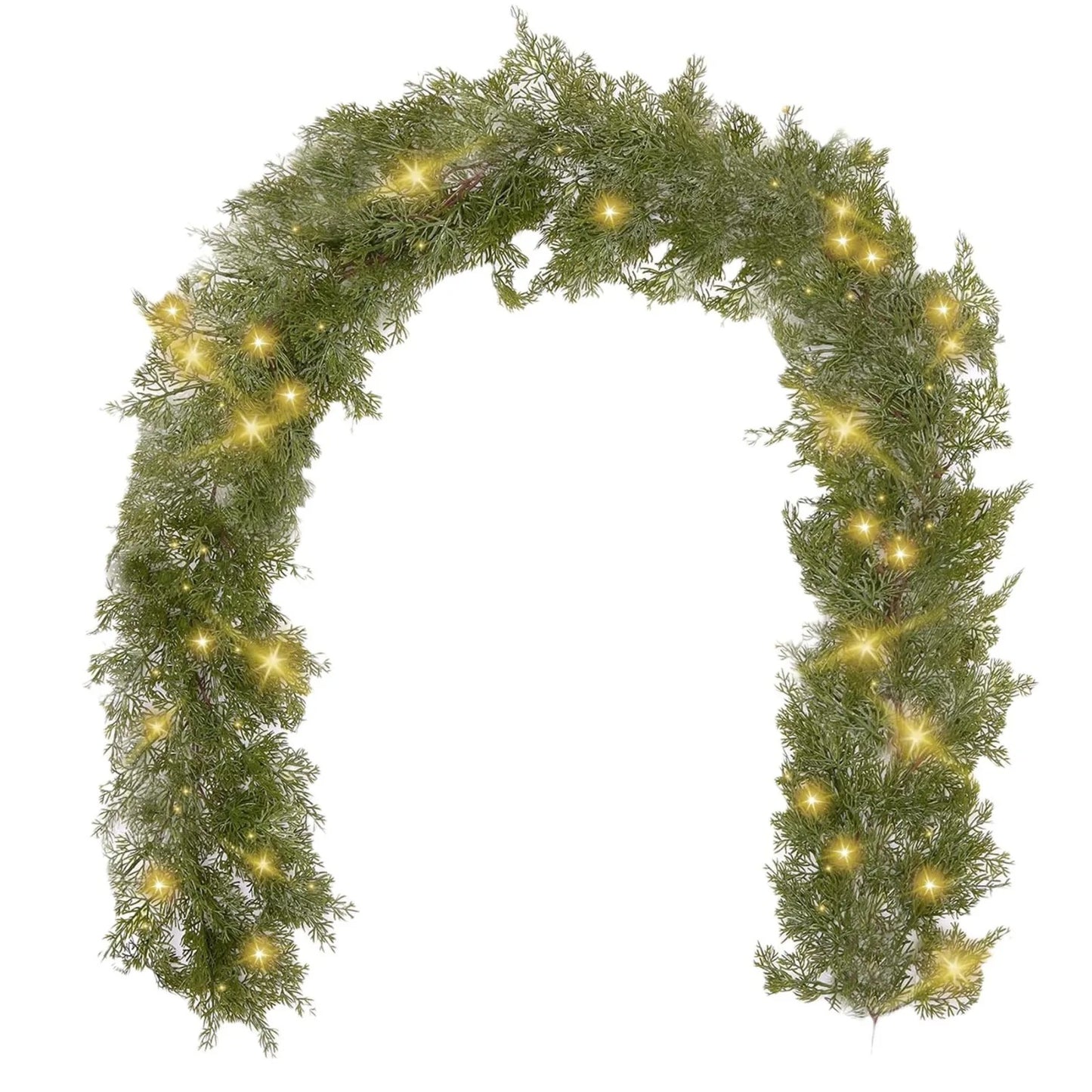 Artificial Pine and Cypress Wreath PE Encrypted Christmas Tree Decoration Rattan