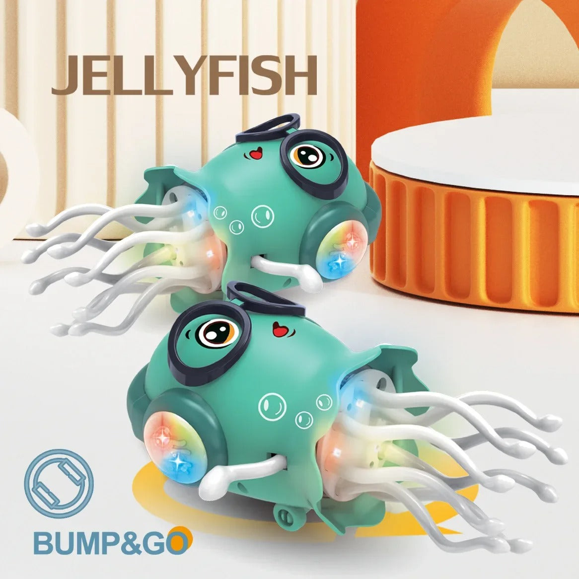 Dancing Jellyfish Toy Automatic Obstacle Avoidance Crawling Walking Electric Jellyfish with Light Music
