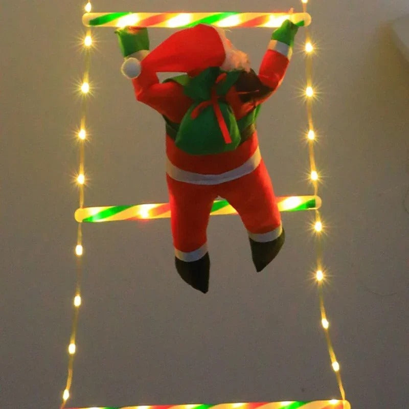 Santa Claus Climbing Ladder String Lights USB 8 Modes LED Lamp