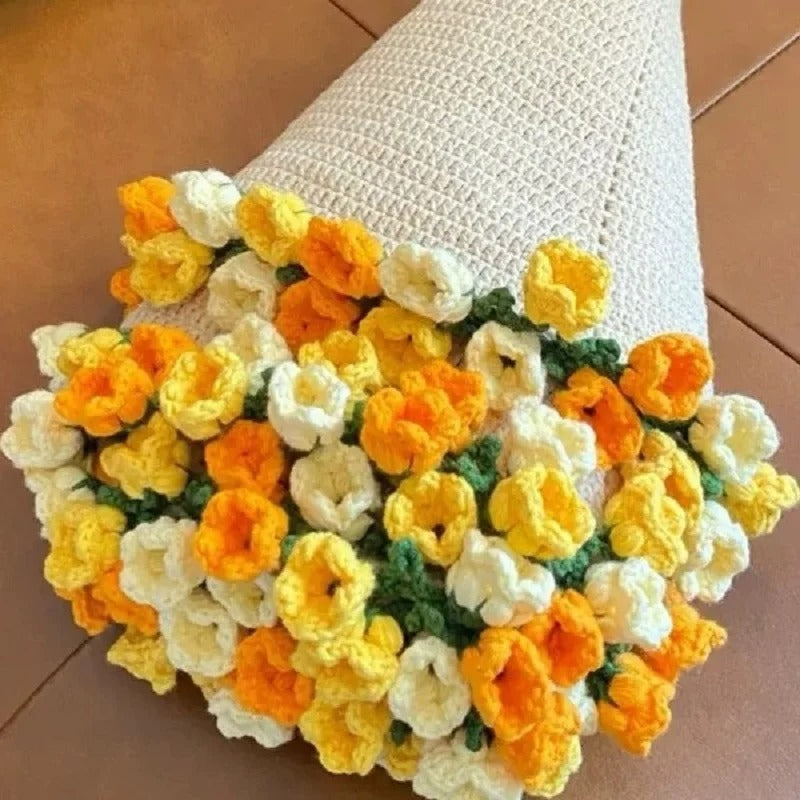 DIY Handmade Flower Crocheted Blanket Material Package Flower Bouquet