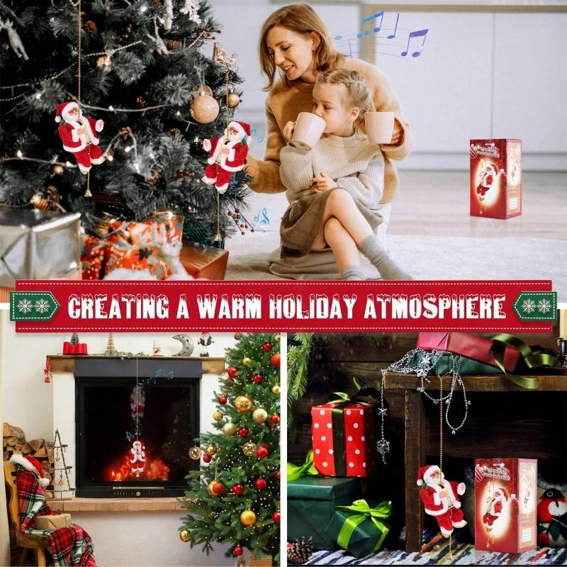 Swinging Belly and Feet Musical Climbing Santa Dancing