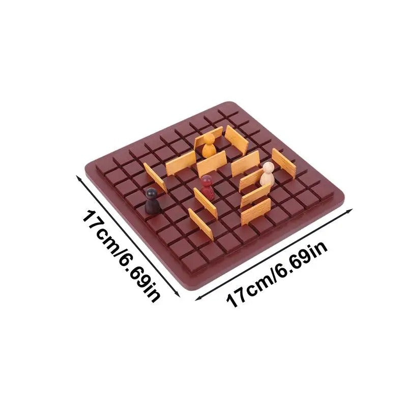 Wooden Checkers Board Game Two-Player Game