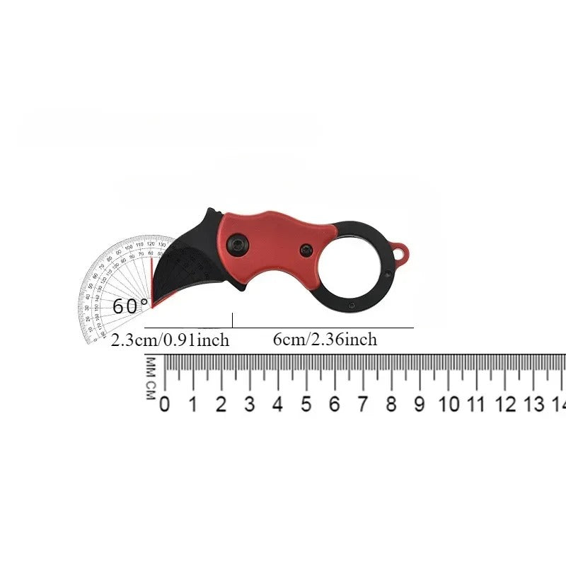 Folding Knife EDC Key Fox Claw Box Cutter Necklace Knife Camping Portable Self-defense Pocket Knife